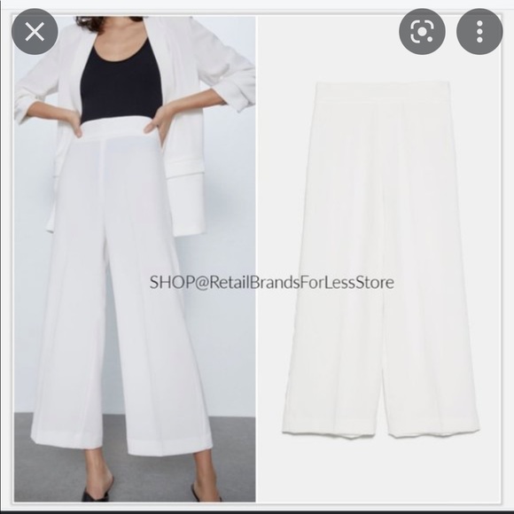 Zara | Pants u0026 Jumpsuits | Flowy White Pants From Zara | Poshmark